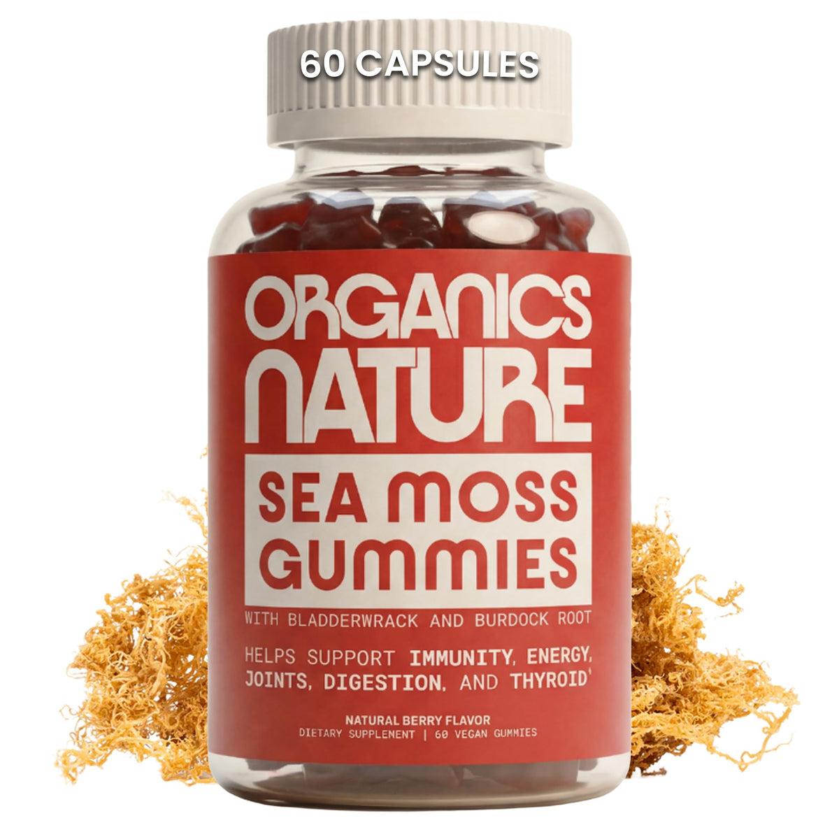 ORGANICS NATURE Sea Moss Gummies front view packaging