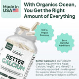 Organics Ocean Better Calcium bottle side view showing label details