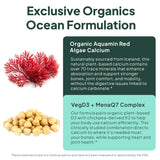 Organics Ocean Better Calcium bottle with a measuring spoon and capsules