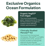 Organics Ocean Better D3 + K2 softgel packaging