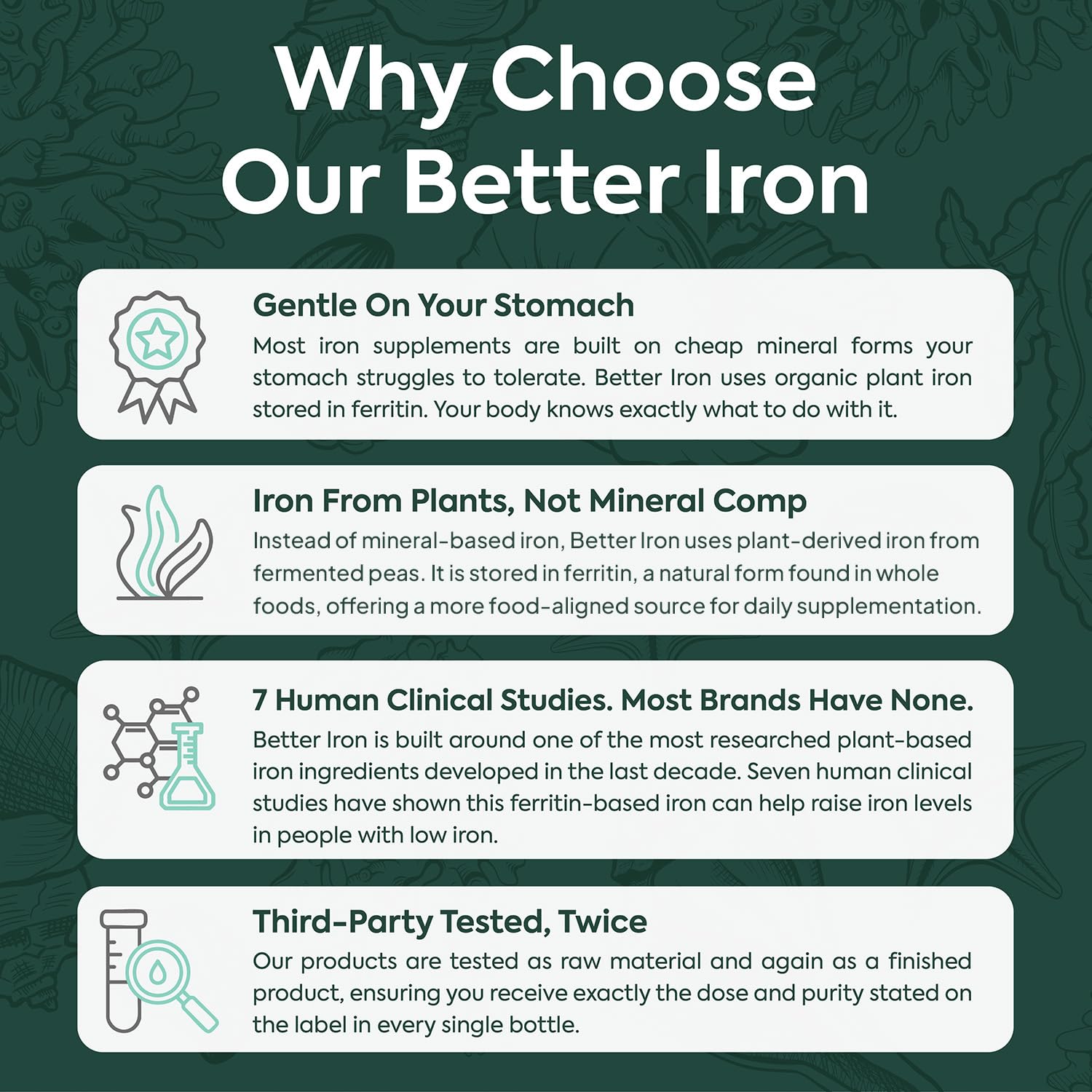 Organics Ocean Better Iron bottle with natural background