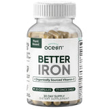 Organics Ocean Better Iron capsules front view with packaging