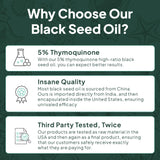 Organics Ocean Black Seed Oil Capsules on a wooden surface