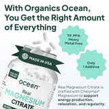 Organics Ocean Magnesium Citrate Capsules 250mg bottle with label