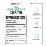 Organics Ocean Magnesium Citrate Capsules 250mg side view
