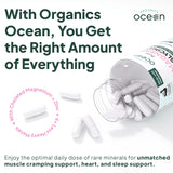 Organics Ocean Magnesium Glycinate 275mg capsules on a table