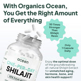 Organics Ocean Shilajit Capsules 250mg side view