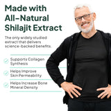Organics Ocean Shilajit Capsules 250mg with a measuring spoon