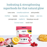 Organifi Glow Liquid Collagen 209g mixed in a glass