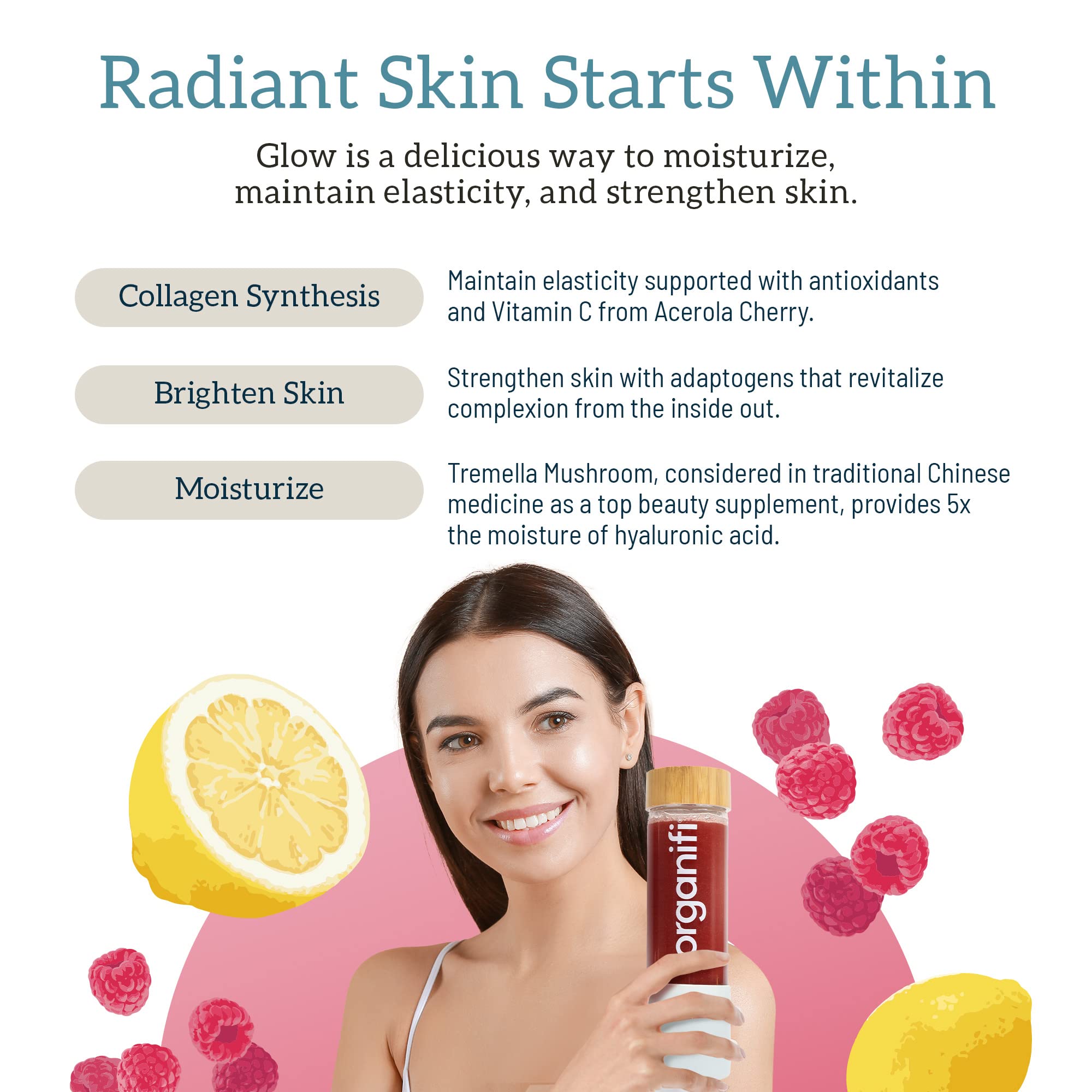 Organifi Glow Liquid Collagen 209g nutritional information