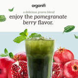 Organifi Green Juice Powder 259g with fresh fruits and vegetables