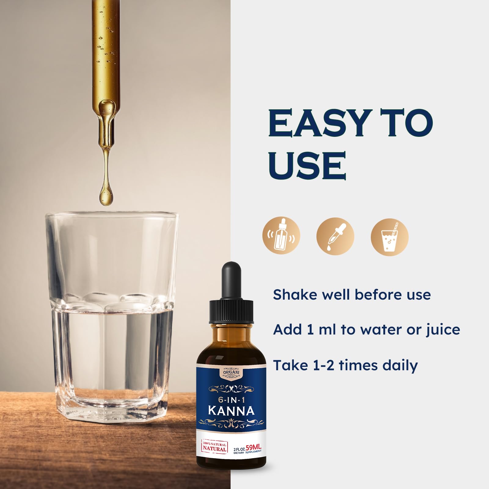 ORGANIHERBENCE Kanna Drops 30ml ingredients list