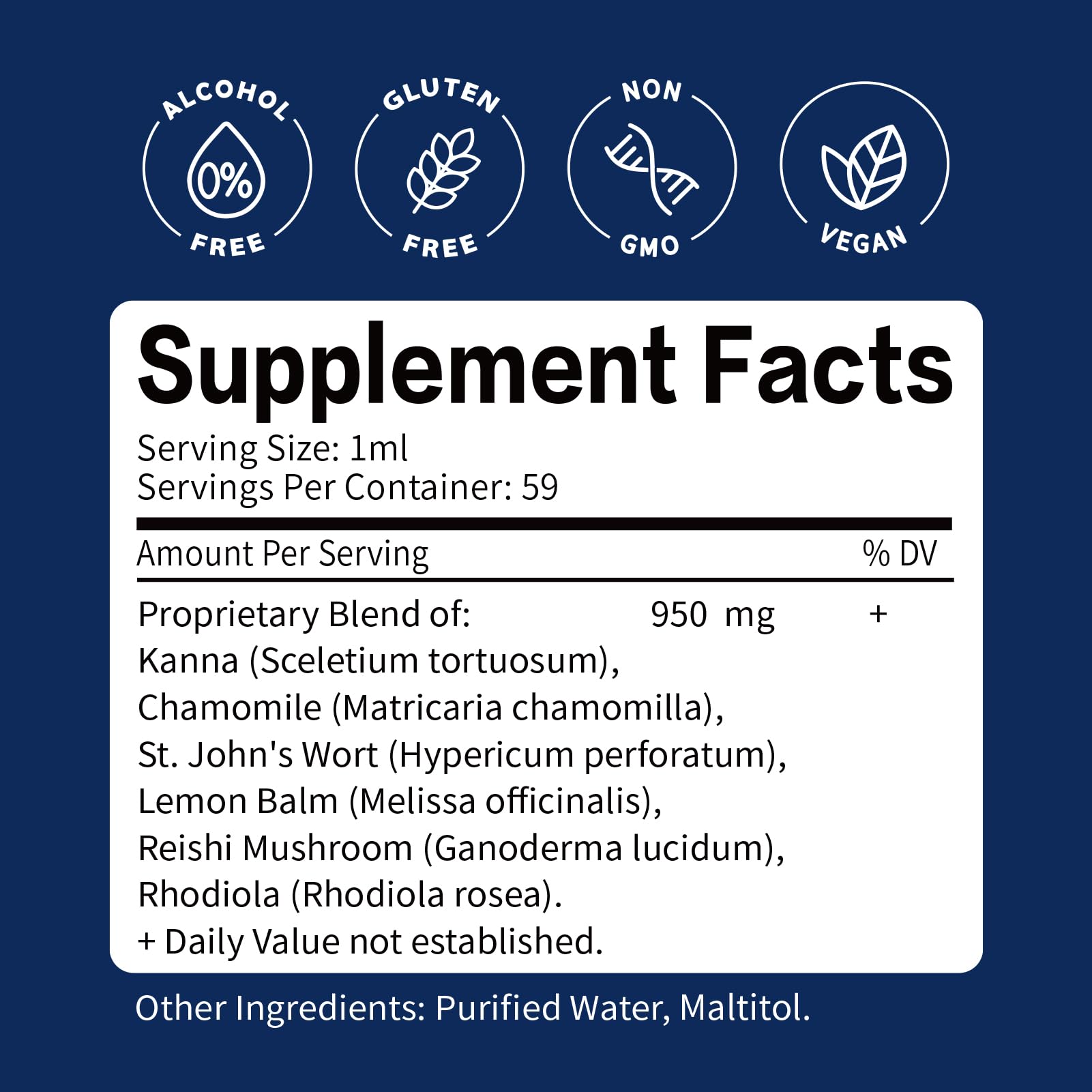 ORGANIHERBENCE Kanna Drops 30ml on wooden table