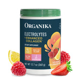 Organika Collagen Electrolyte Powder 360g front view with packaging