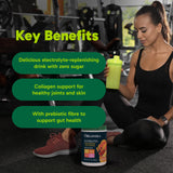 Organika Collagen Electrolyte Powder 360g packaging back view