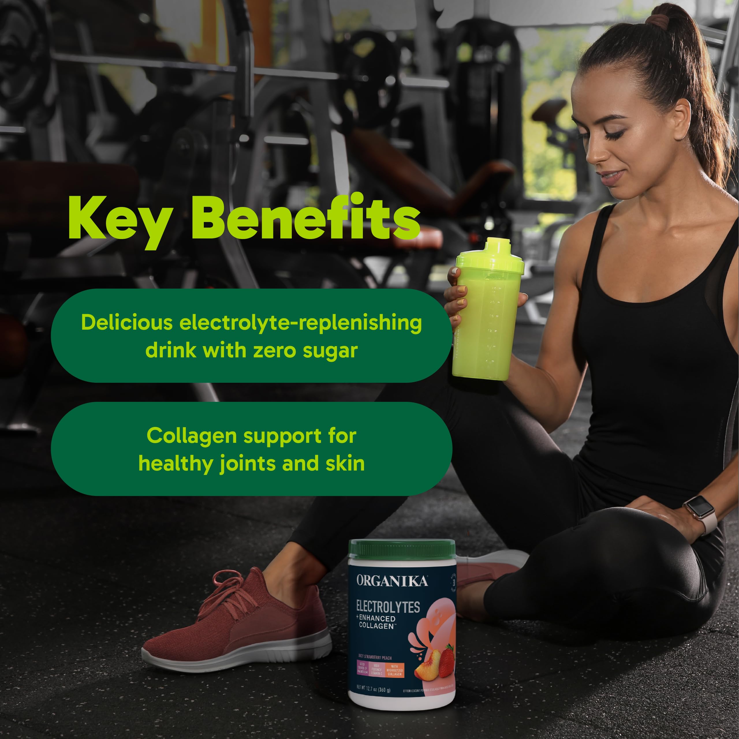 Organika Collagen Electrolyte Supplement 360g nutritional information