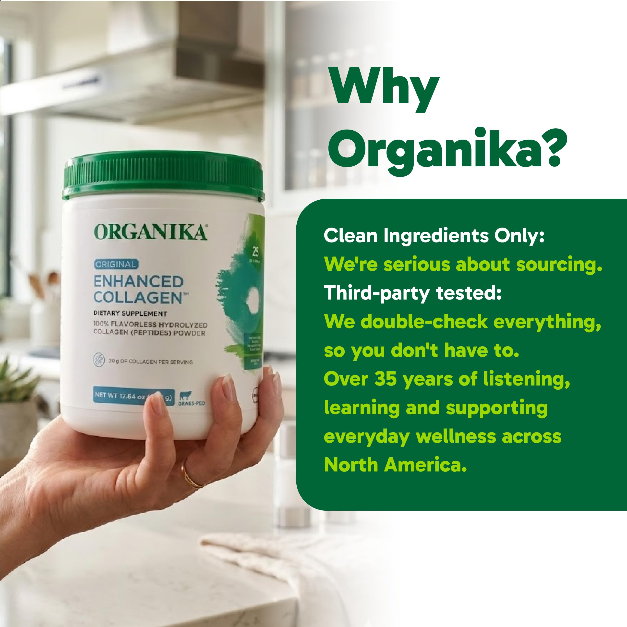 Organika Collagen Peptides Protein Powder ingredients list