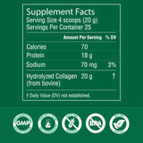 Organika Collagen Peptides Protein Powder scoop with powder
