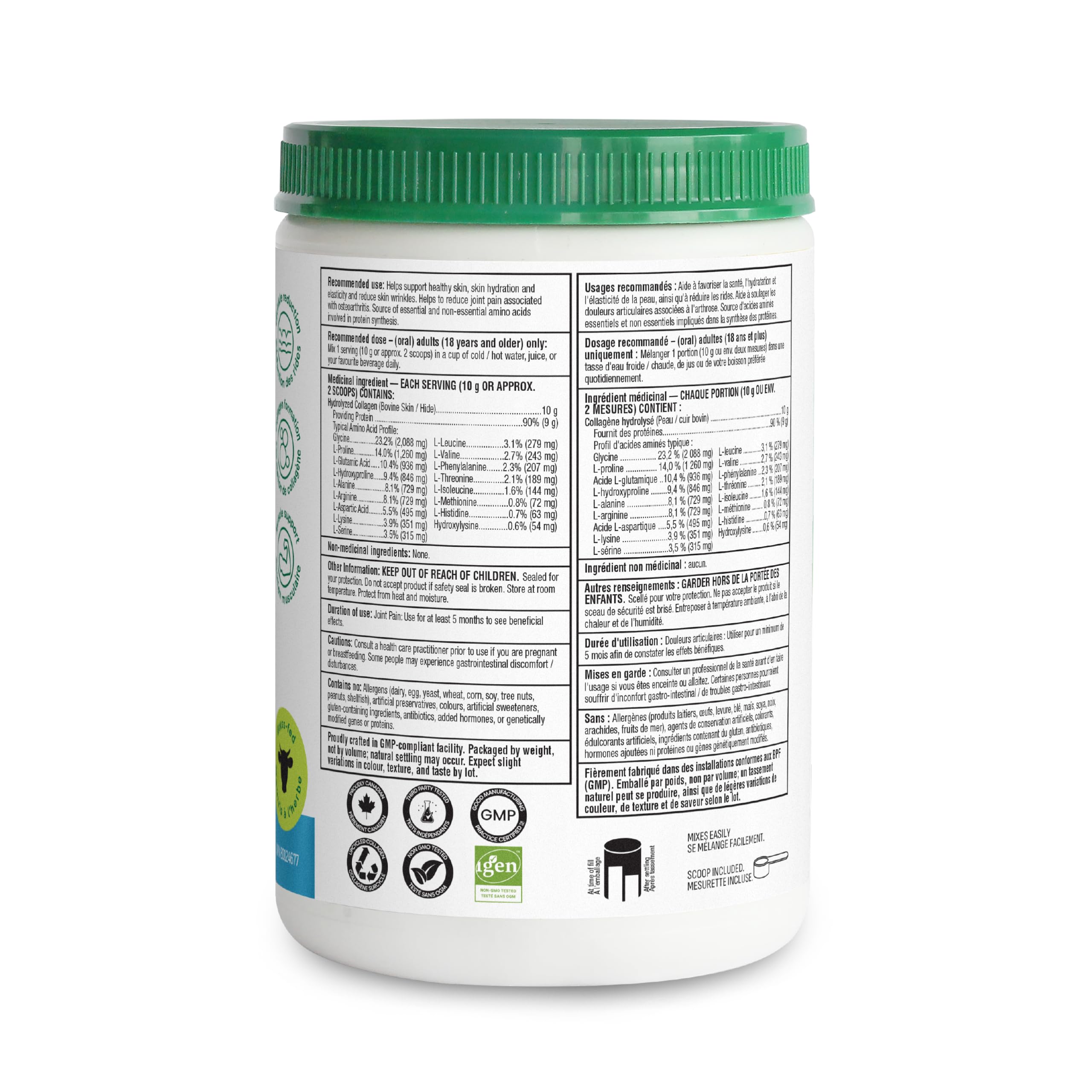 Organika Collagen Powder 250g on a kitchen counter