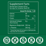 Organika Collagen Supplement 240g back view showing ingredients