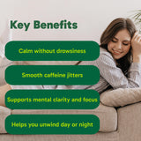 Organika L-Theanine 200mg capsules easy-swallow design