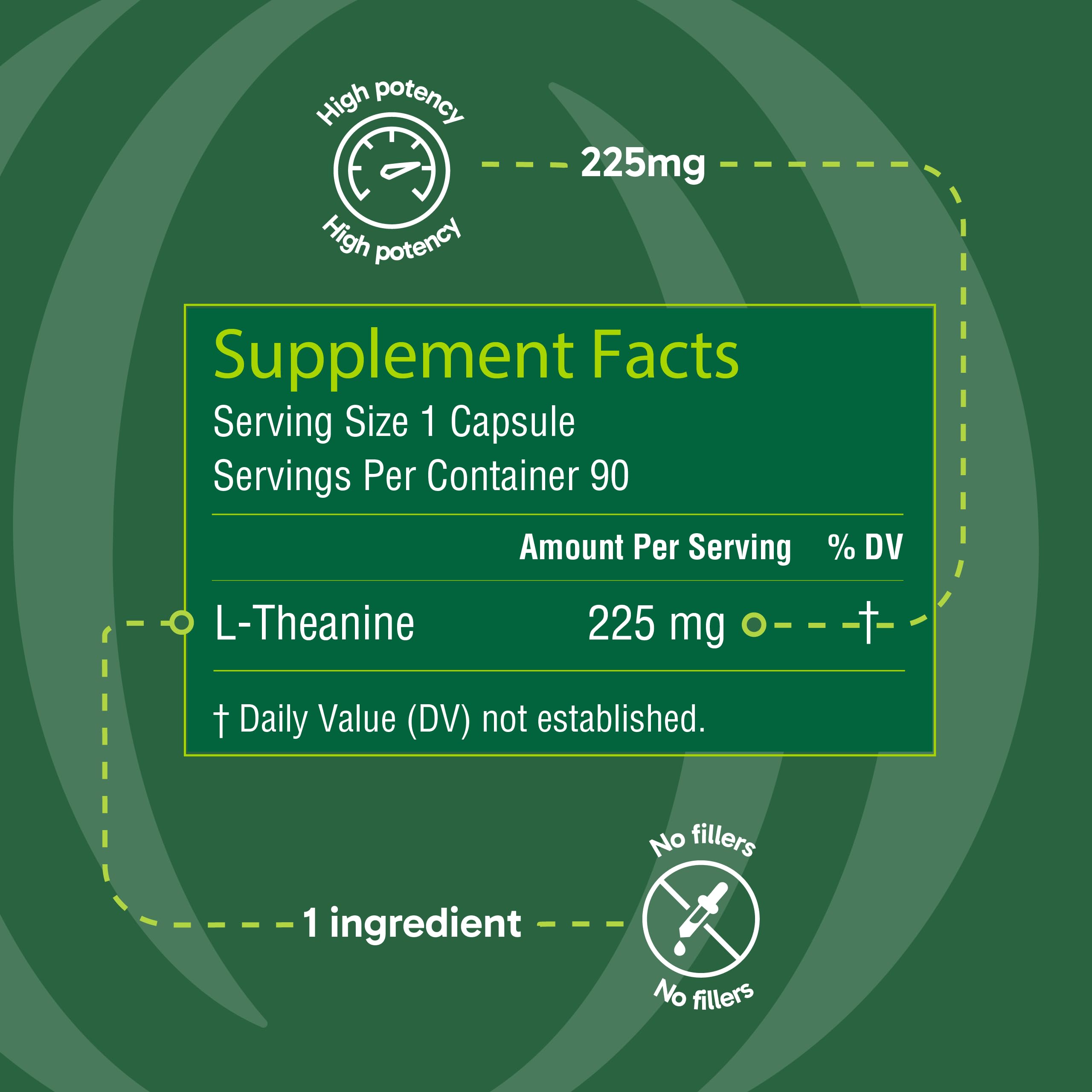 Organika L-Theanine 200mg capsules packaging