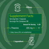 Organika L-Theanine 200mg capsules packaging