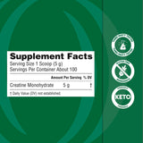 Organika Micronized Creatine Monohydrate 608g side view