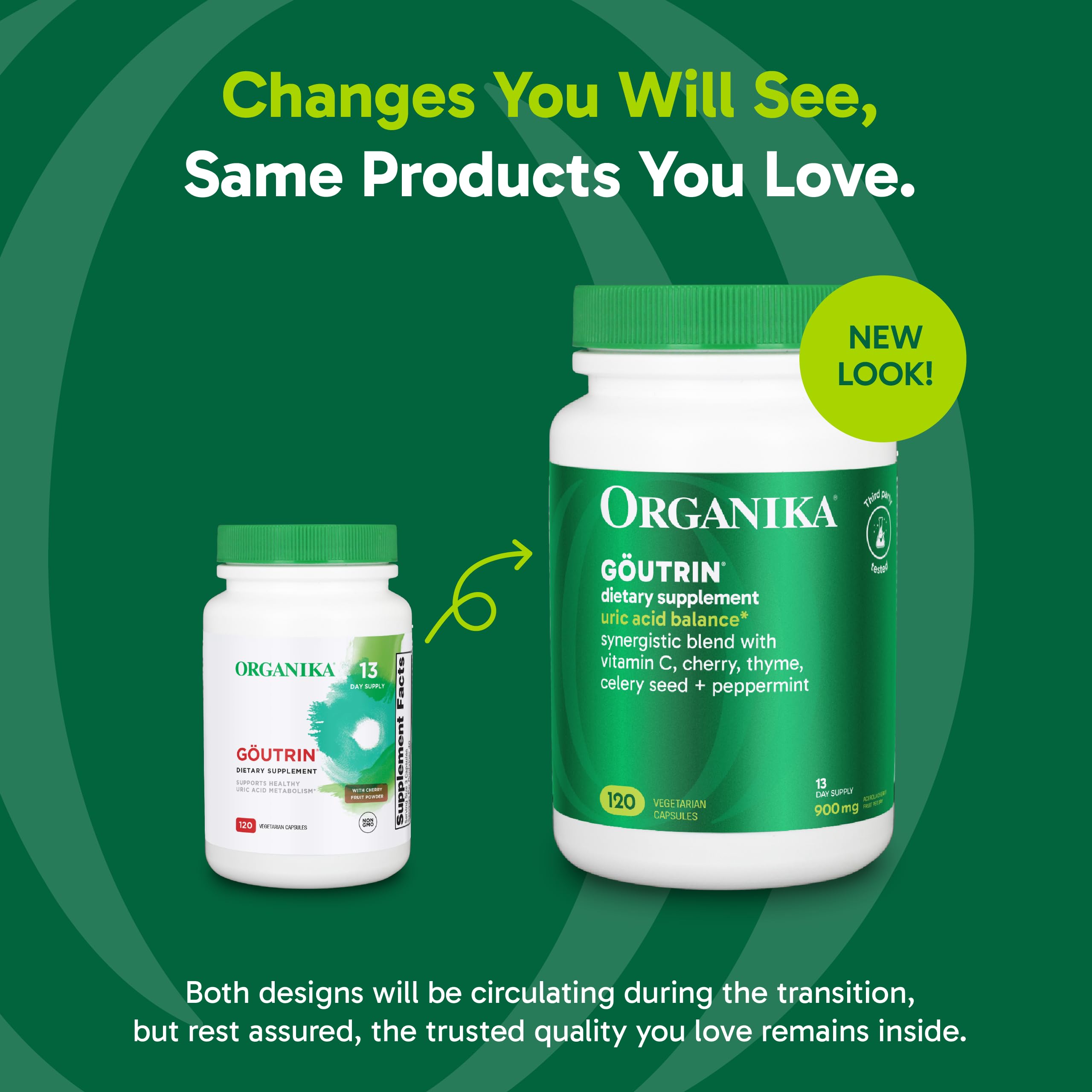 Organika Uric Acid Support Capsules on a wooden table