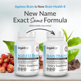Organixx Brain Health Supplement 50g back view with ingredients