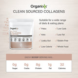 Organixx Clean Sourced Collagen Peptides Powder scoop
