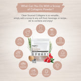 Organixx Collagen Peptides + Creatine Powder mixed in a glass of water