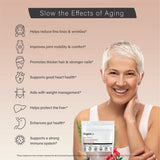 Organixx Collagen Peptides + Creatine Powder packaging on a kitchen counter