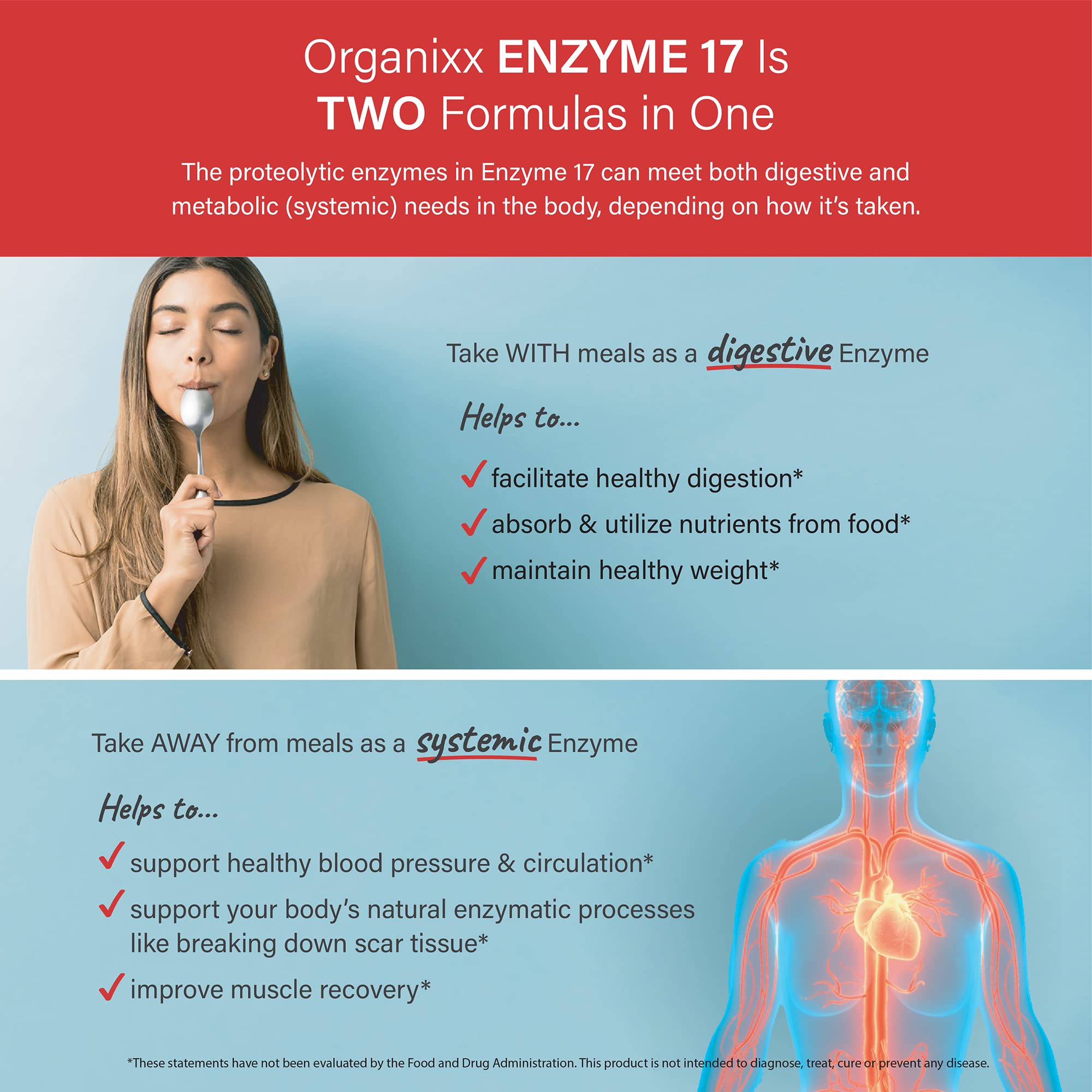 Organixx Enzyme 17 Multi-Enzymes 300,000 HUT lifestyle scene