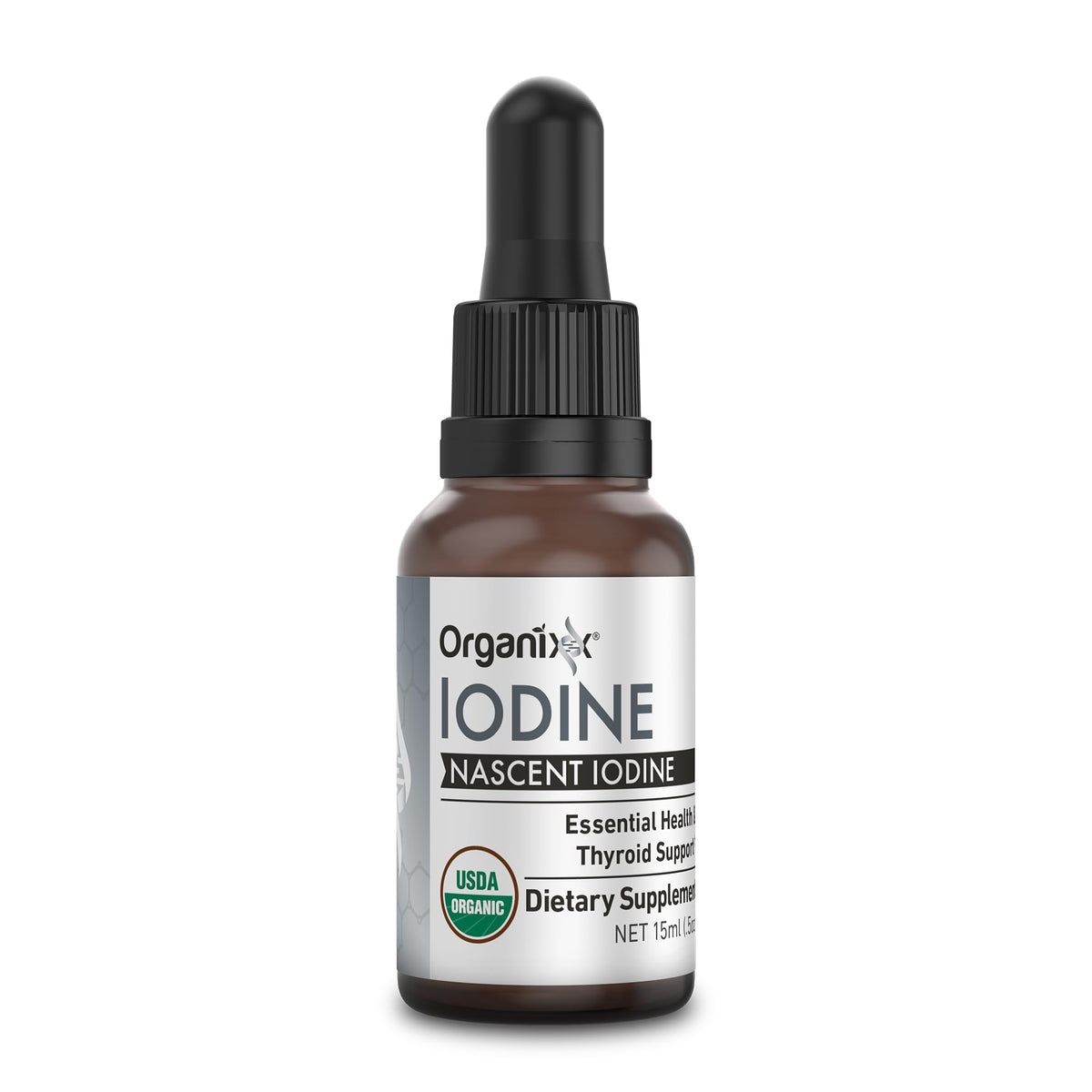 Organixx Iodine Drops 15ml bottle front view