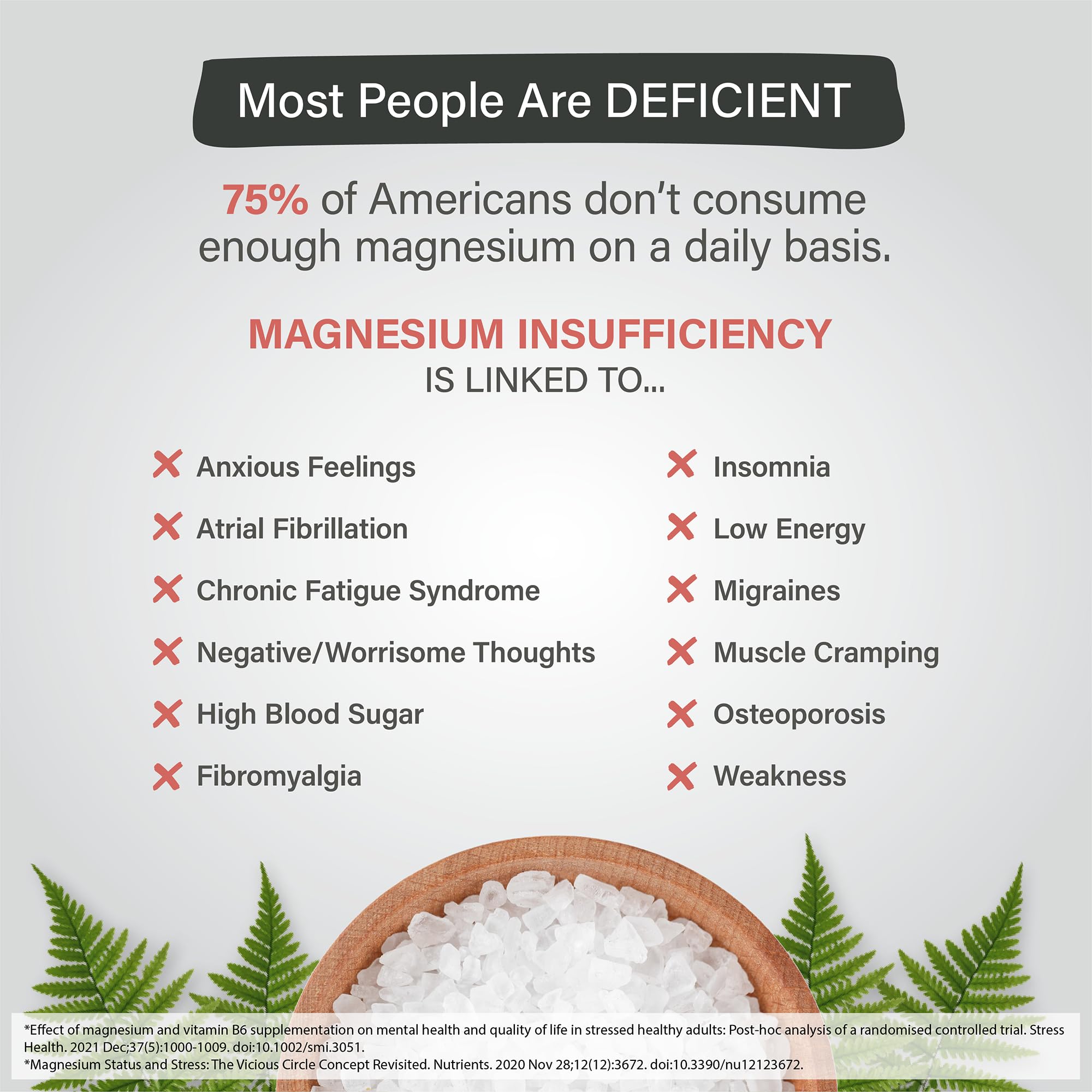 Organixx Magnesium 7 ingredients list on packaging