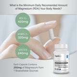 Organixx Magnesium 7 supplement side view showing capsule details