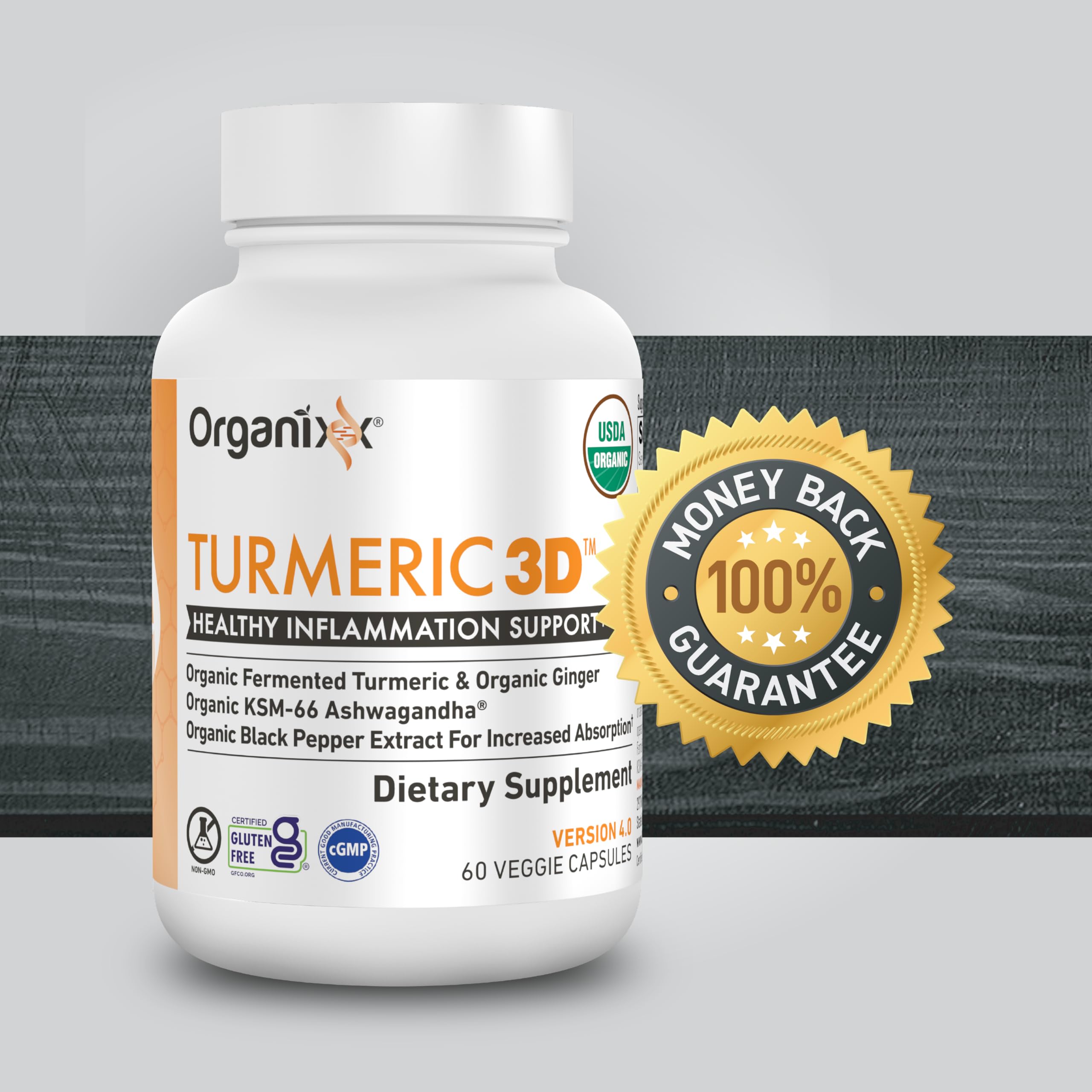 Organixx Turmeric Curcumin Supplement 50g with lifestyle setting