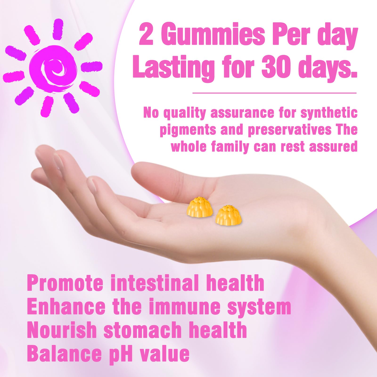 originalifv Probiotic Gummies back view with nutritional information