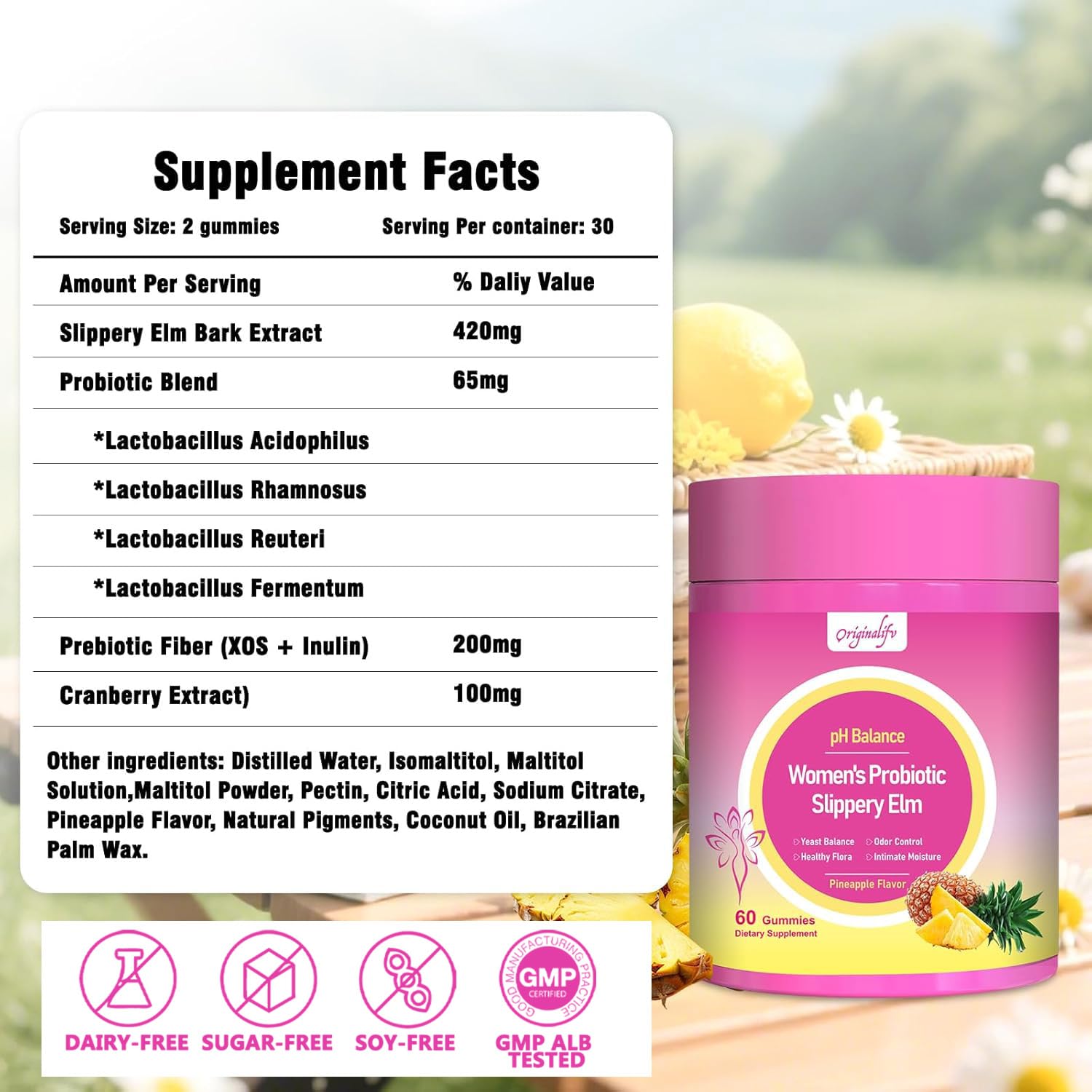 originalifv Probiotic Gummies open package showing gummies