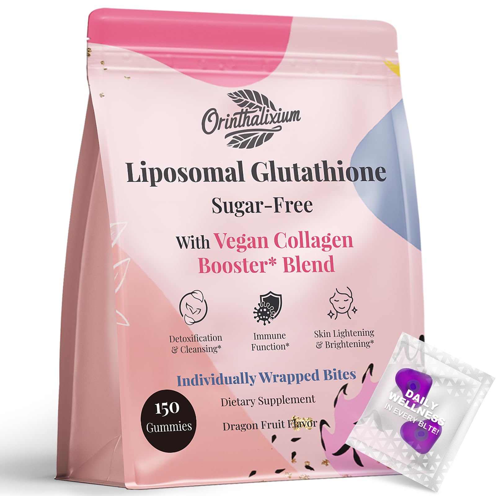 Orinthalixium Glutathione Gummies front view with packaging