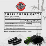Orinthalixium Takesumi Bamboo Charcoal 2000mg capsules back view