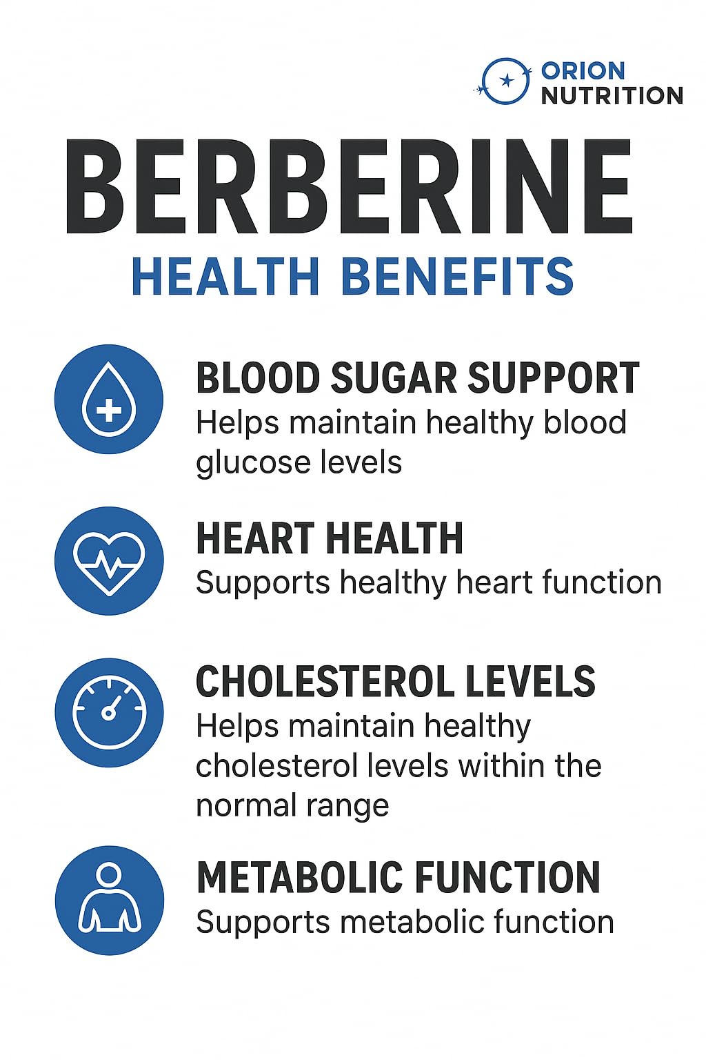 Orion Nutrition Berberine 1200mg capsules packaging