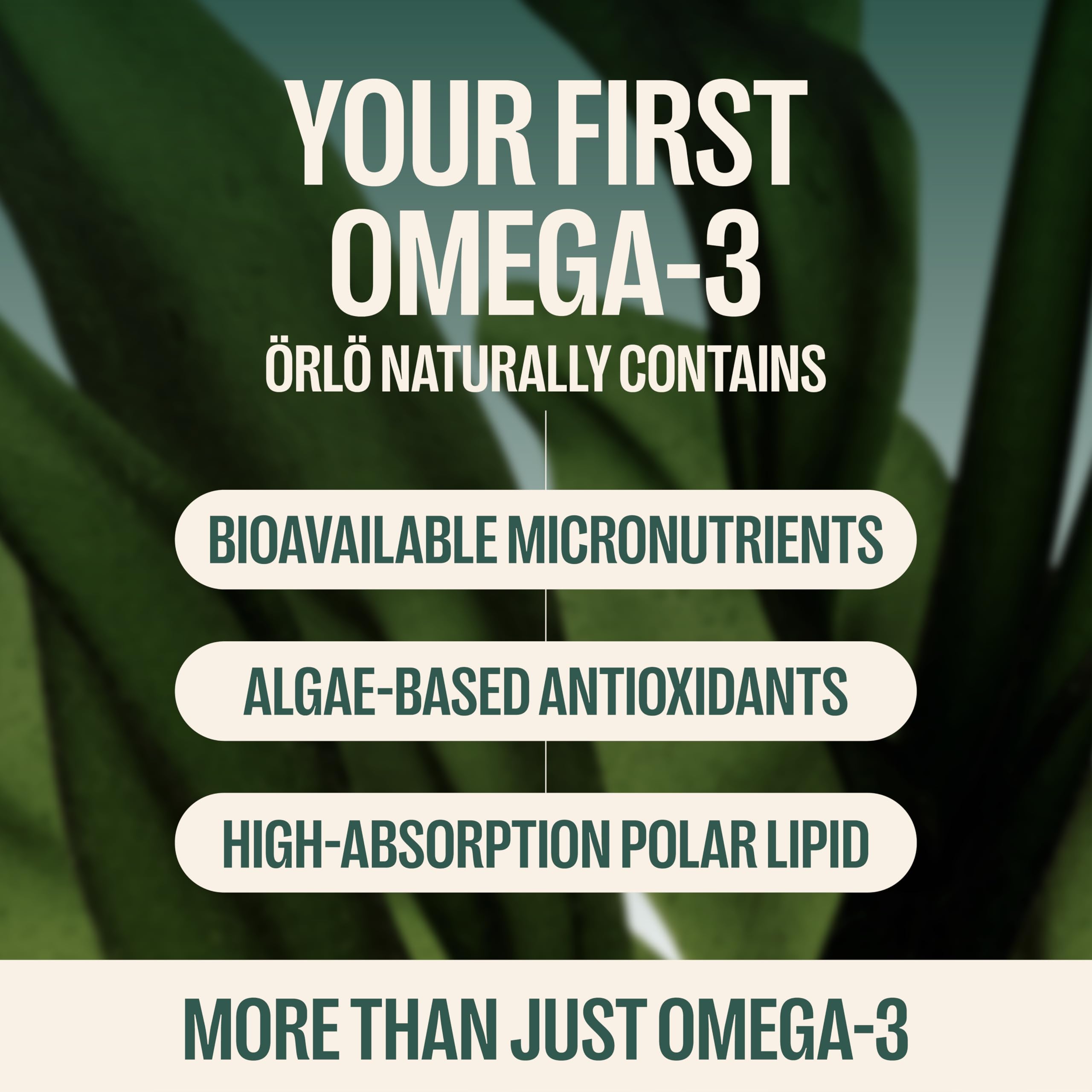 Orlo Omega-3 Algae Oil Softgels with a glass of water