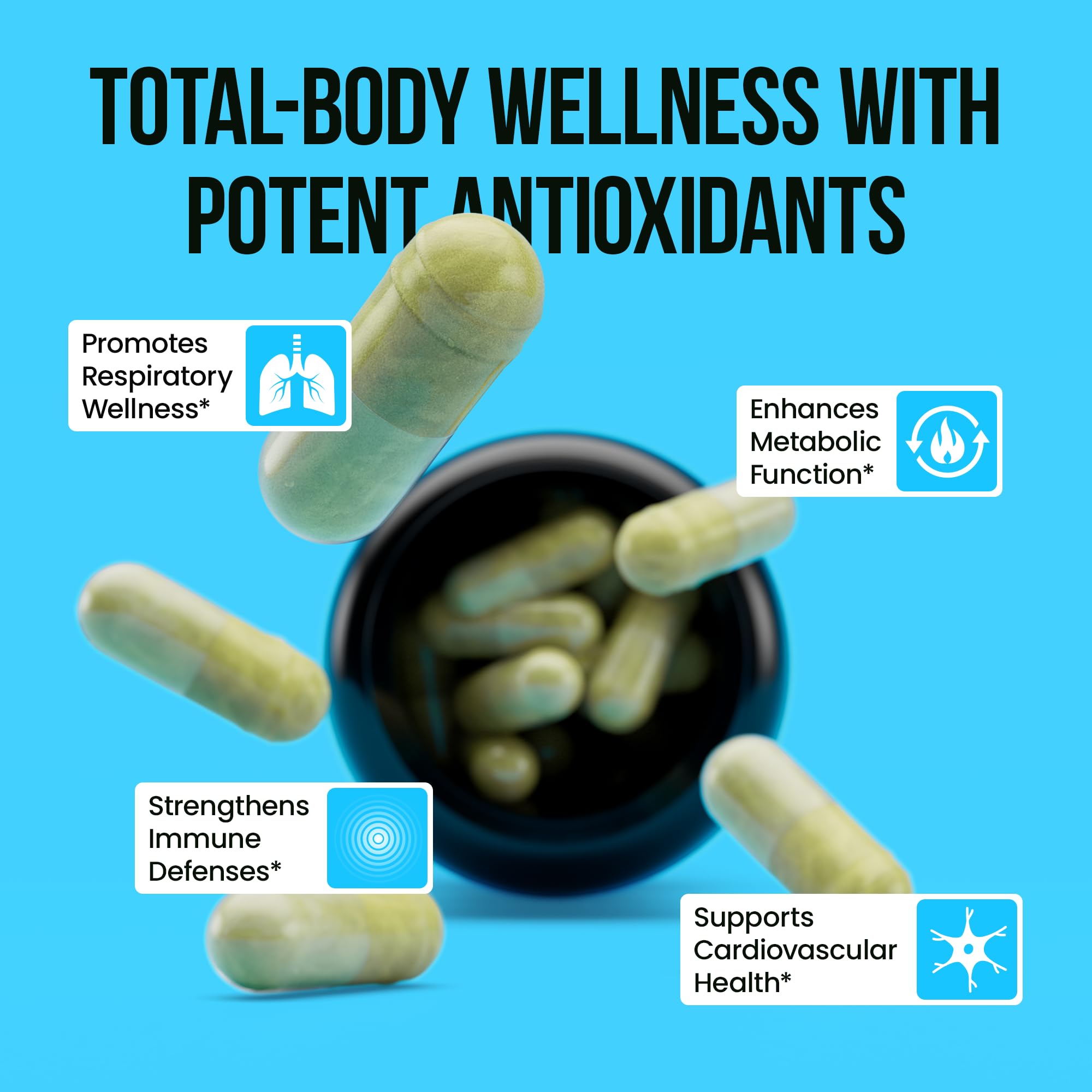 OroLine Nutrition Quercetin capsules on a wooden table