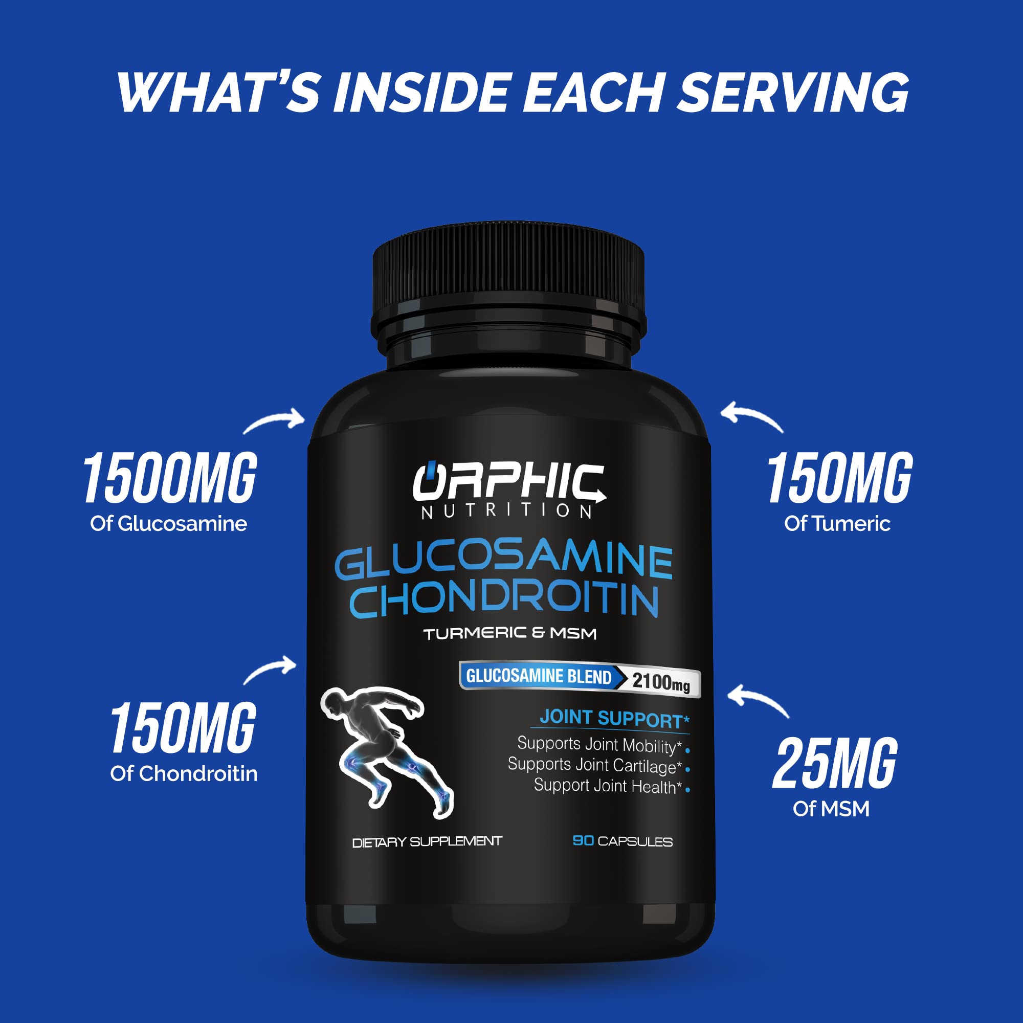 ORPHIC NUTRITION Chondroitin Supplement bottle with capsules
