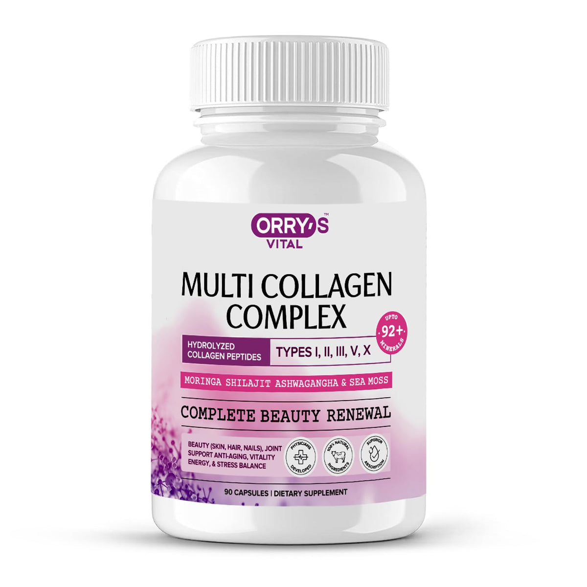 Orry's Vital Complete Collagen Support Supplement front view