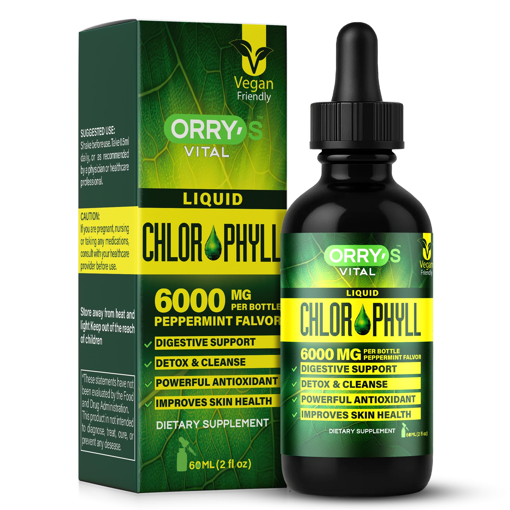 Orry's Vital Liquid Chlorophyll Drops 150g front view