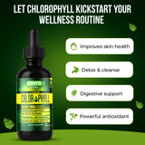 Orry's Vital Liquid Chlorophyll Drops lifestyle scene with smoothie