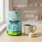ORZAX Collagen Powder mixed in a glass of water